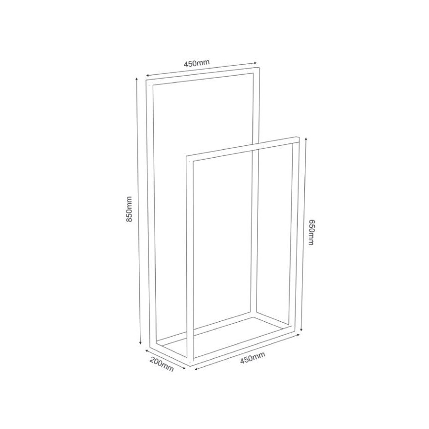Towel holder 85x45 cm branco