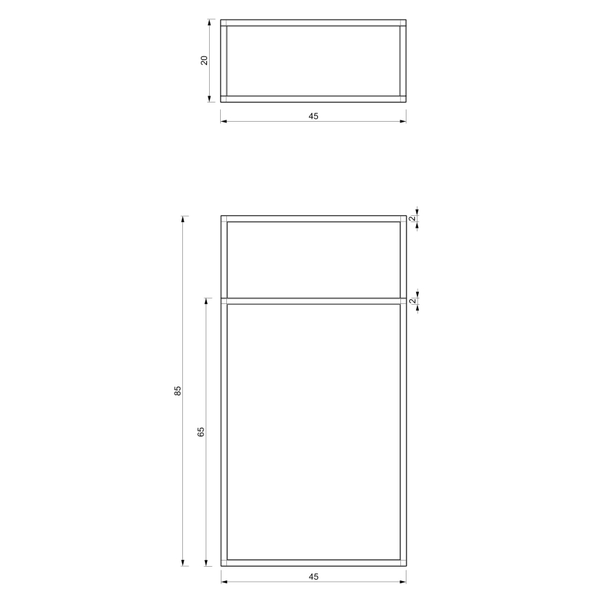 Towel holder 85x45 cm preto