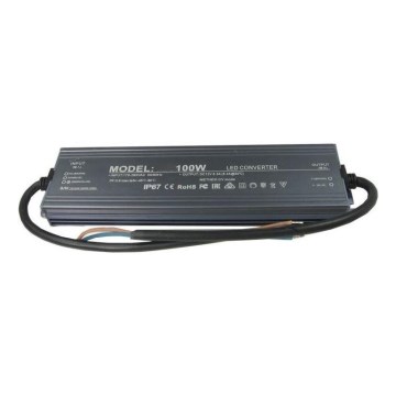Transformador eletrónico LED 100W/24V IP67