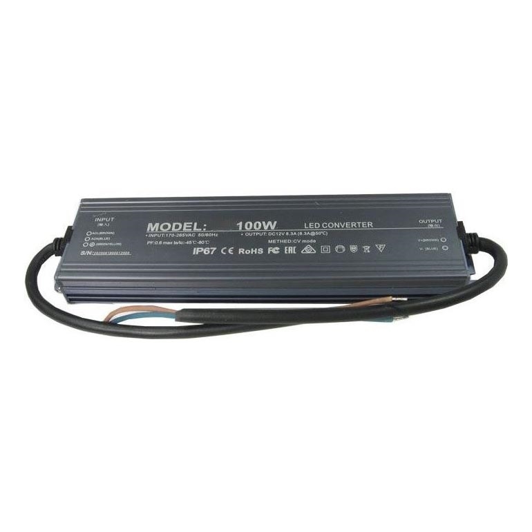 Transformador eletrónico LED 100W/24V IP67