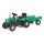 Trator a pedal com um carrinho preto/verde