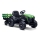 Trator elétrico com reboque 2x30W/7000 mAh preto/verde + comando