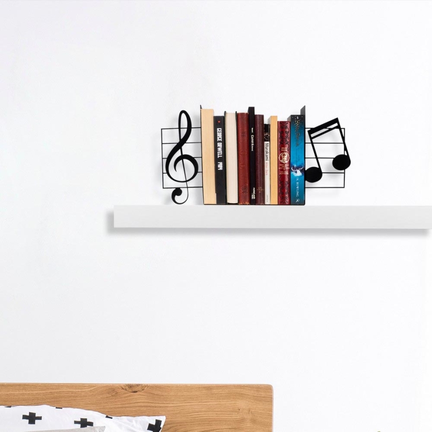 Travão para livros 22x35,5 cm preto