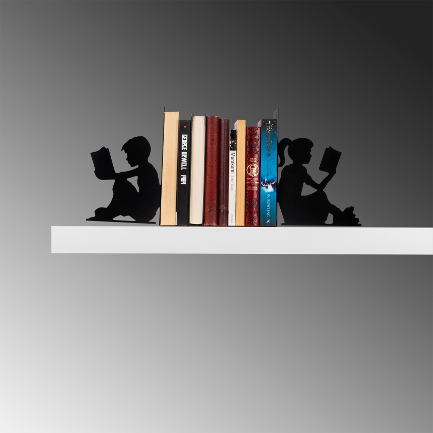 Travão para livros 22x40,5 cm preto