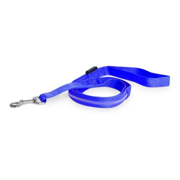 Trela LED recarregável 120 cm 2xCR2032/5V/40 mAh azul