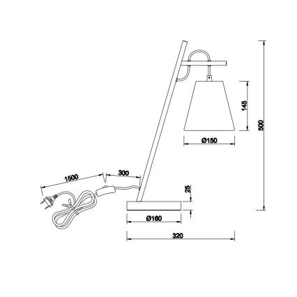 Trio - Candeeiro de mesa ANDREUS 1xE14/40W/230V