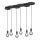 Trio - Candelabro suspenso DISCUS 6xE27/28W/230V preto