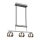 Trio - Candelabro suspenso FLETCHER 3xE14/40W/230V cromado mate
