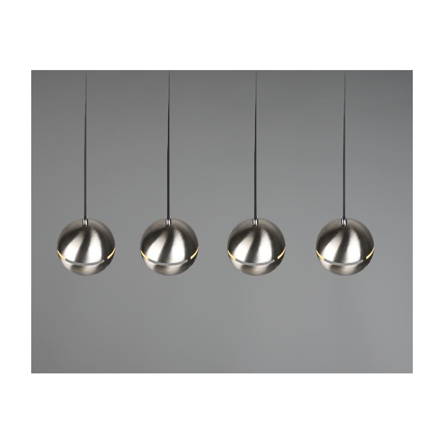Trio - Candelabro suspenso FLETCHER 4xE14/40W/230V cromado mate