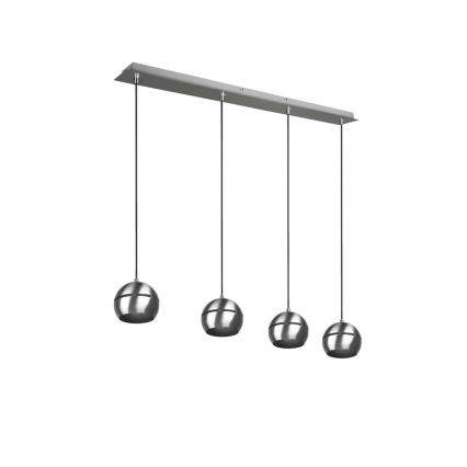 Trio - Candelabro suspenso FLETCHER 4xE14/40W/230V cromado mate