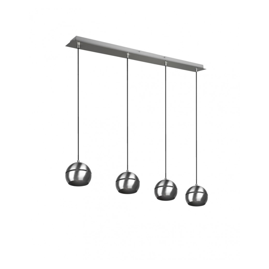 Trio - Candelabro suspenso FLETCHER 4xE14/40W/230V cromado mate
