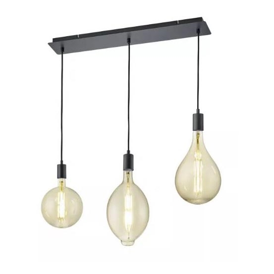 Trio - Candelabro suspenso LED com regulação GINSTER 3xE27/8W/230V