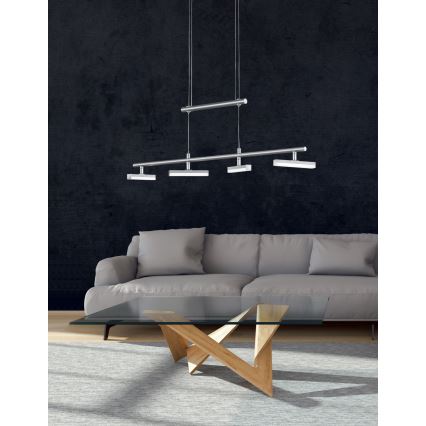 Trio - Candelabro suspenso LED com regulação OPIUM 4xLED/4W/230V