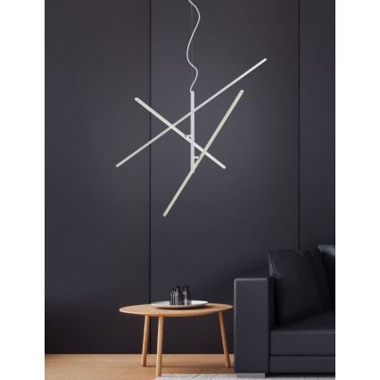 Trio - Candelabro suspenso LED com regulação TIRIAC 3xLED/8,5W/230V branco