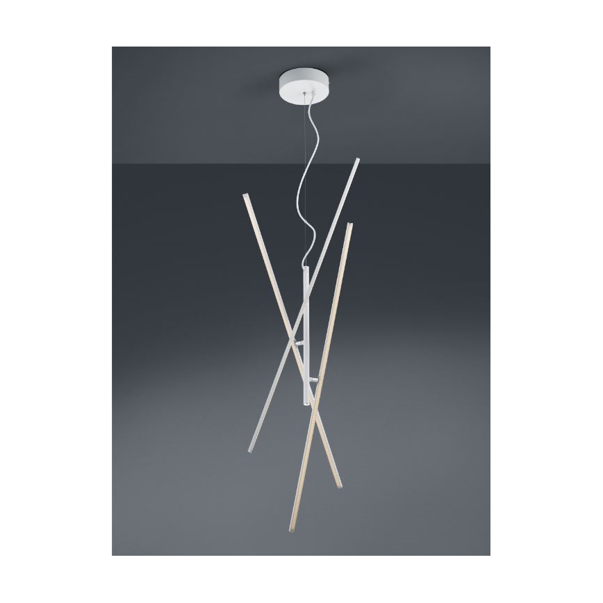 Trio - Candelabro suspenso LED com regulação TIRIAC 3xLED/8,5W/230V branco