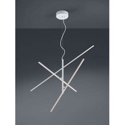 Trio - Candelabro suspenso LED com regulação TIRIAC 3xLED/8,5W/230V branco