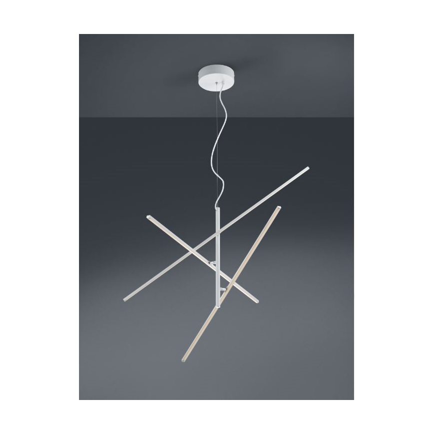 Trio - Candelabro suspenso LED com regulação TIRIAC 3xLED/8,5W/230V branco