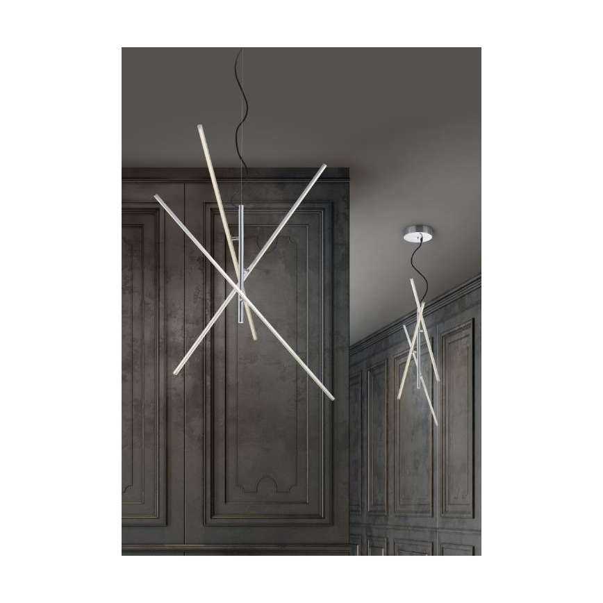 Trio - Candelabro suspenso LED com regulação TIRIAC 3xLED/8,5W/230V