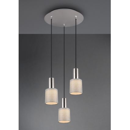 Trio - Candelabro suspenso WAILER 3xGU10/5W/230V cinzento