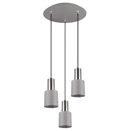 Trio - Candelabro suspenso WAILER 3xGU10/5W/230V cinzento