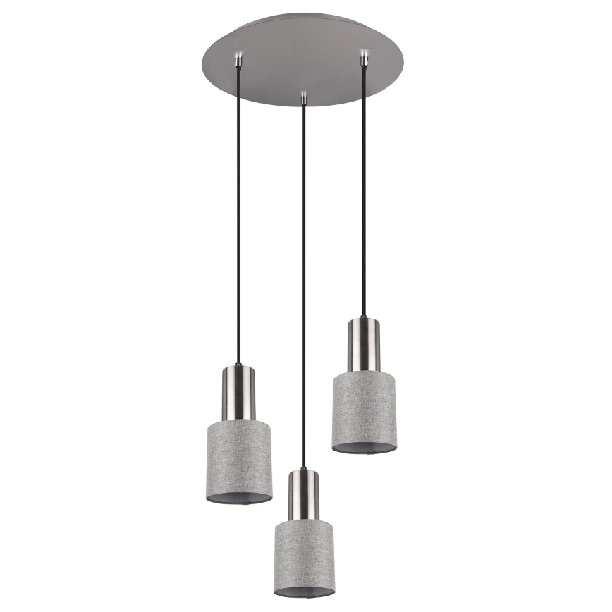 Trio - Candelabro suspenso WAILER 3xGU10/5W/230V cinzento