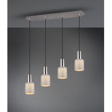 Trio - Candelabro suspenso WAILER 4xGU10/5W/230V cinzento