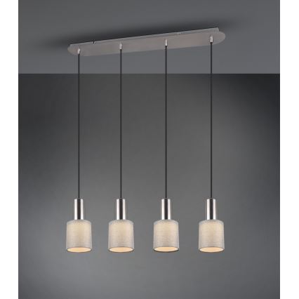 Trio - Candelabro suspenso WAILER 4xGU10/5W/230V cinzento