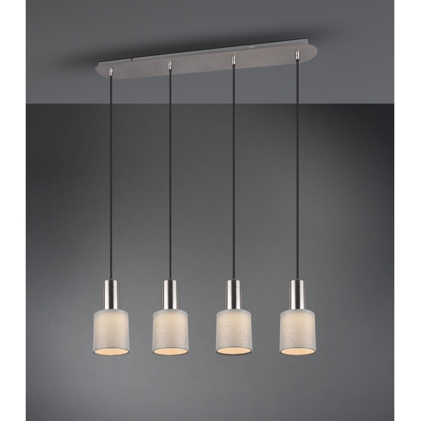Trio - Candelabro suspenso WAILER 4xGU10/5W/230V cinzento