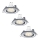 TRIO - CONJUNTO 3x LED Iluminação embutida LED com regulação 1xGU10/5,5W/230V