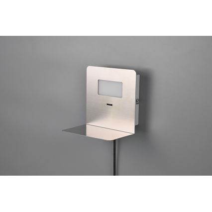 Trio - Iluminação de parede LED com prateleira ALOFT LED/3W/230V + entrada USB