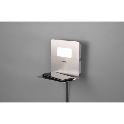 Trio - Iluminação de parede LED com prateleira ALOFT LED/3W/230V + entrada USB
