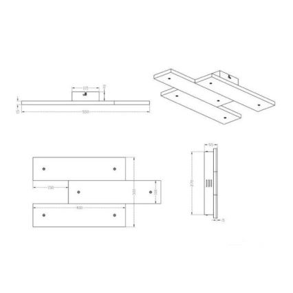 Trio - Iluminação de teto LED DENVER 3xLED/10W/230