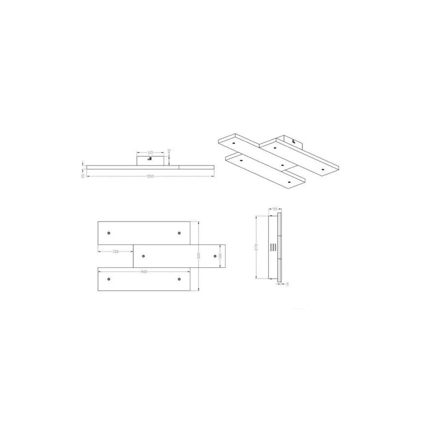 Trio - Iluminação de teto LED DENVER 3xLED/10W/230