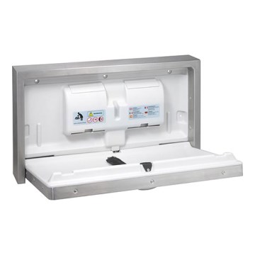 Trocador 90x52 cm em aço inoxidável/prateado