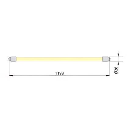 Tubo fluorescente LED ECOSTER T8 G13/18W/230V 3000K 119,8 cm