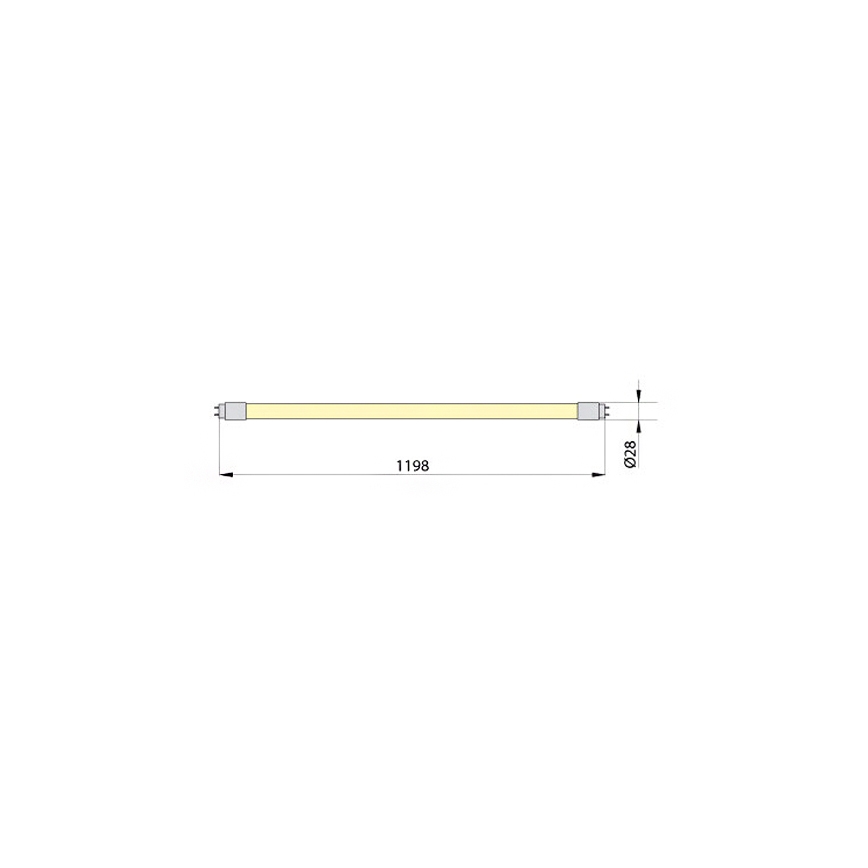 Tubo fluorescente LED ECOSTER T8 G13/18W/230V 3000K 119,8 cm