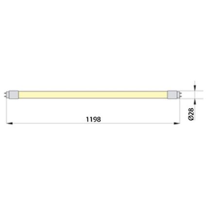 Tubo fluorescente LED ECOSTER T8 G13/18W/230V 4000K 119,8 cm
