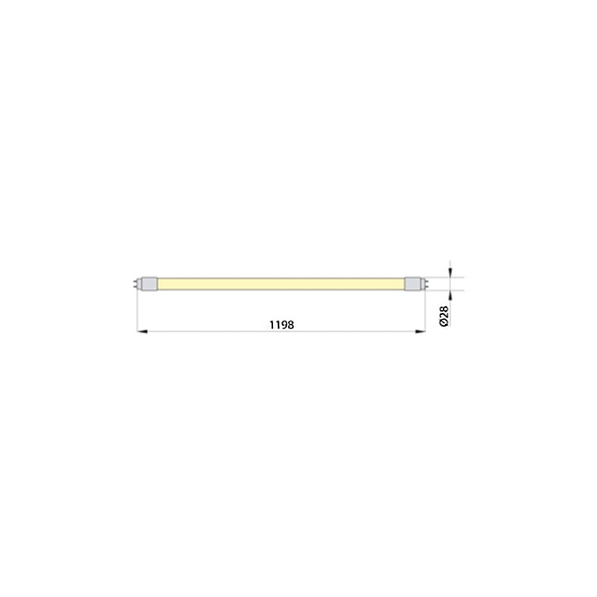 Tubo fluorescente LED ECOSTER T8 G13/18W/230V 4000K 119,8 cm