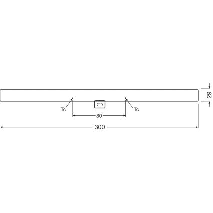 Tubo fluorescente LED regulável S14d/3W/230V 2700K 30 cm CRI 90 - Osram