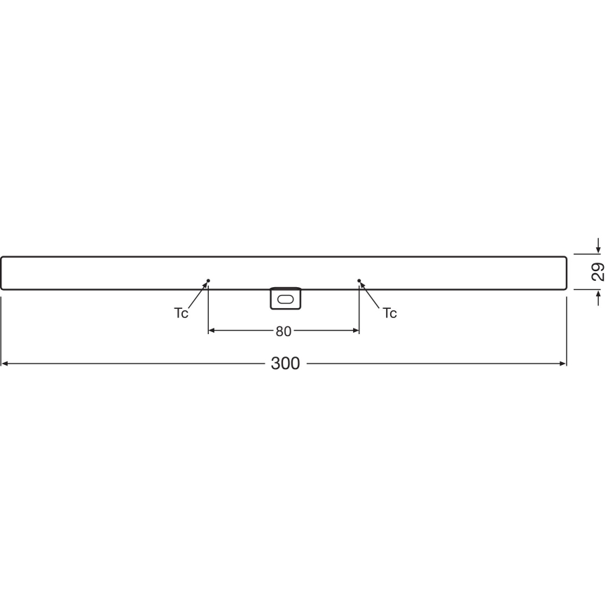 Tubo fluorescente LED regulável S14d/3W/230V 2700K 30 cm CRI 90 - Osram