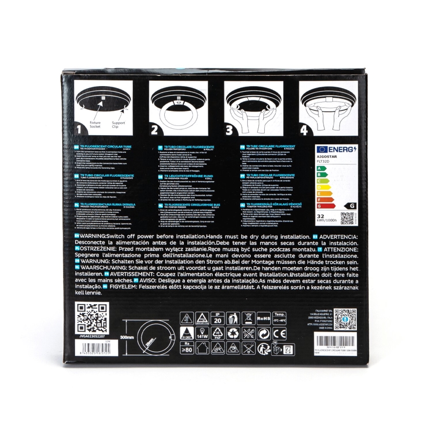 Tubo LED T9 G24q-1/32W/230V 6500K - Aigostar