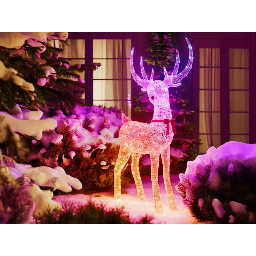 Twinkly - Rena de Natal exterior regulável LED RGBW REINGEERS 250xLED IP44 Wi-Fi