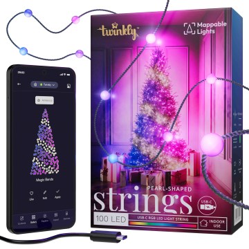 Twinkly - Corrente de Natal LED RGB regulável CANDIES 100xLED 8 m USB Wi-Fi