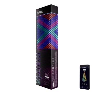 Twinkly - Cortina de Natal LED RGB regulável MATRIX 480xLED 1x1 m Wi-Fi