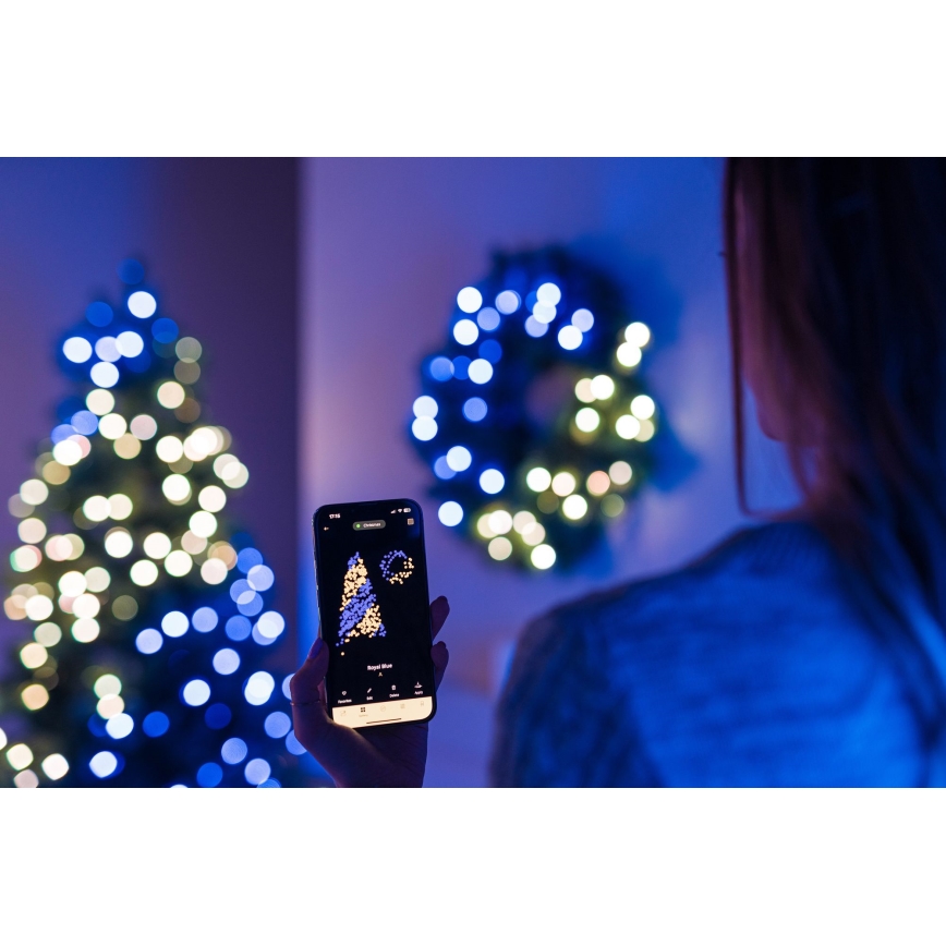 Twinkly - Grinalda de Natal LED RGB regulável 50xLED d. 60 cm Wi-Fi