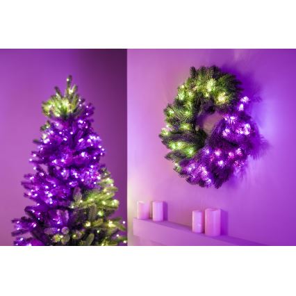 Twinkly - Grinalda de Natal LED RGB regulável 50xLED d. 60 cm Wi-Fi