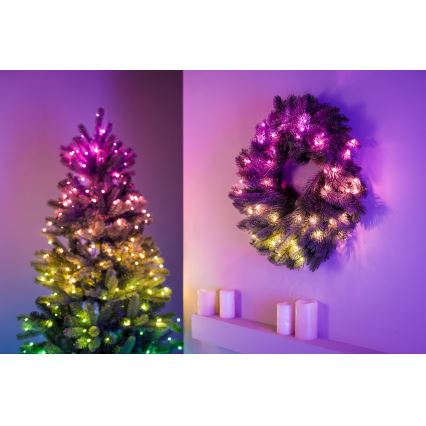 Twinkly - Grinalda de Natal LED RGB regulável 50xLED d. 60 cm Wi-Fi