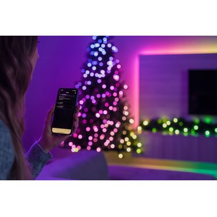 Twinkly - Guirlanda de Natal LED RGBW dimerizável, 50 LEDs, 2,7 m, Wi-Fi