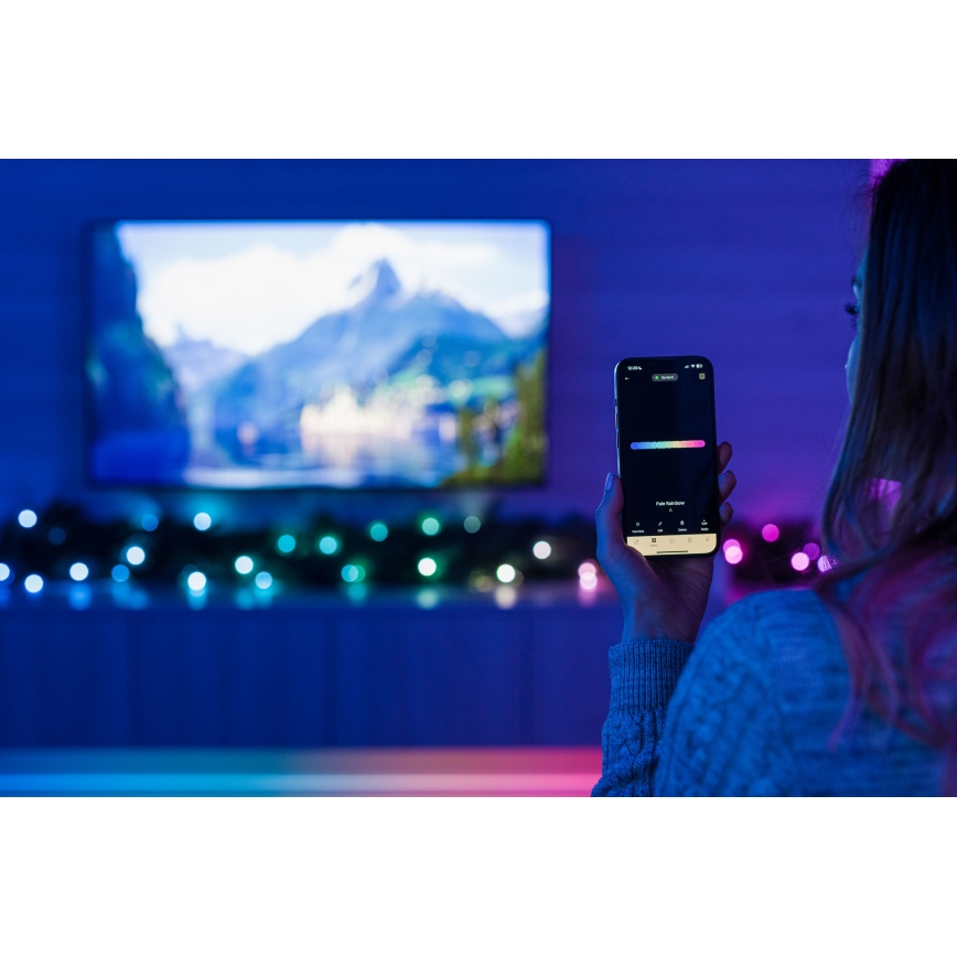 Twinkly - Guirlanda de Natal LED RGBW dimerizável, 50 LEDs, 2,7 m, Wi-Fi