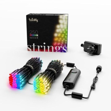 Twinkly - LED RGBW Regulação exterior Corrente de Natal STRINGS 250xLED 23,5m IP44 Wi-Fi